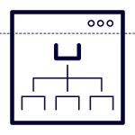 Icon image of chart representing easy to follow navigation