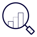 Icon image of magnifying glass representing search