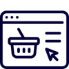 Checkout screen icon representing conversions