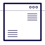Icon image of web page being scrolled to showcase infinite scroll