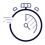 Icon image of stopwatch representing load times of website pages