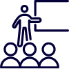 People in a teaching session
