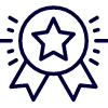 badge with a star to represent rewarding loyalty