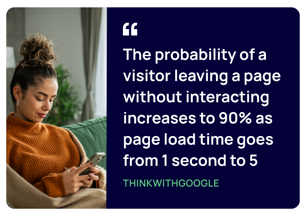 Image of quotation by Google about site speed